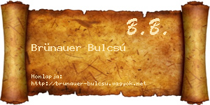 Brünauer Bulcsú névjegykártya