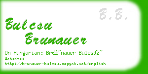 bulcsu brunauer business card